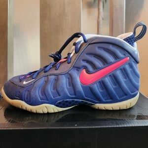 Nike Air Foamposite Pro Kids' Shoes Blue Void-University Red